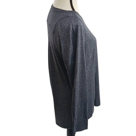 Calvin Klein Performance Long Sleeve Top Womens Size L Gray Stretch Athletic - Picture 4 of 7